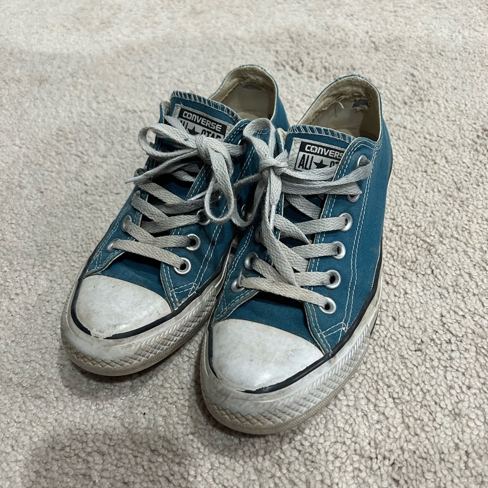 Blue Converse Chuck Taylor All Star Lo Sneakers